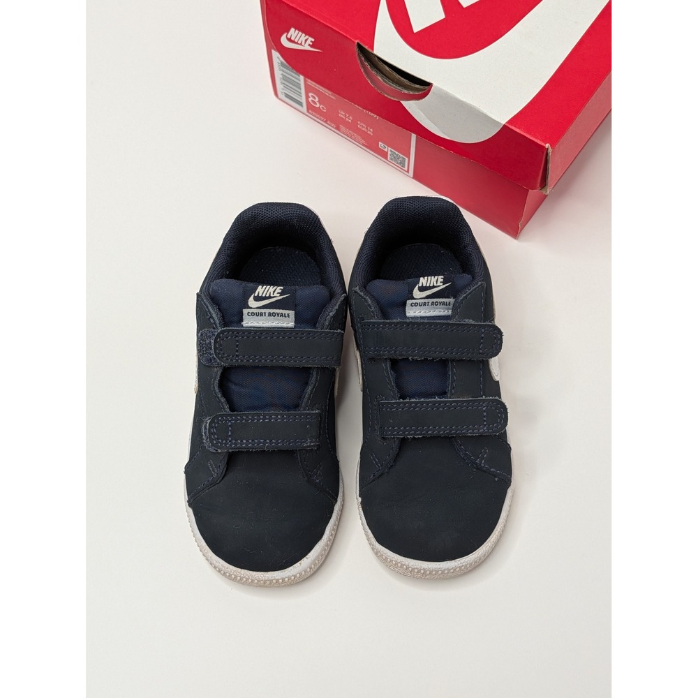 Nike Court Royale TDV Toddler Sneakers Navy White 833537-400 Size 8C - Picture 2 of 6
